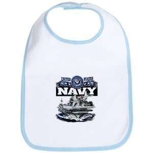  Baby Bib Sky Blue United States Navy Aircraft Carrier and 