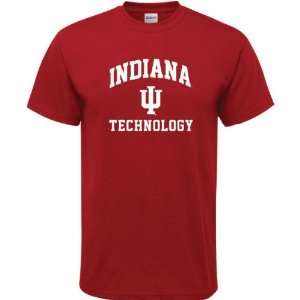 Indiana Hoosiers Cardinal Red Technology Arch T Shirt  