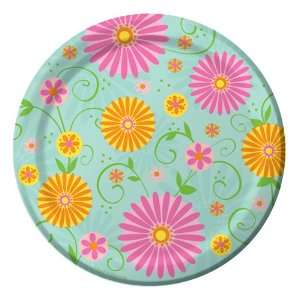  Fancy Florals Paper Dessert Plates Toys & Games