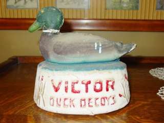 Vintage Victor duck decoy advertising duck display  