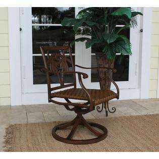 Hospitality Rattan Coco Palm Patio Swivel Rocking Dining Chair at 