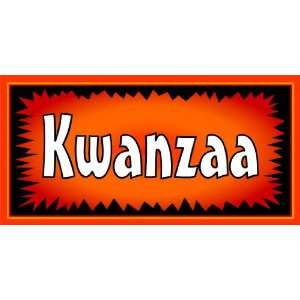  3x6 Vinyl Banner   Kwanzaa Burst Orange 