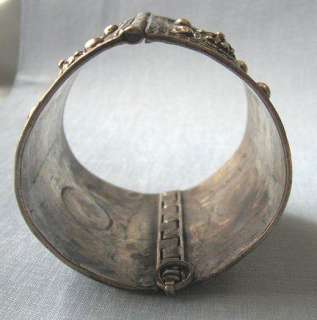 Vintage Test Silver Wide Hinged Cuff Bracelet 106.31 g  