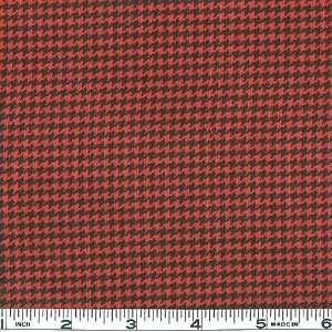 45 Wide Baby Wale Corduroy Houndstooth Red Fabric By The 