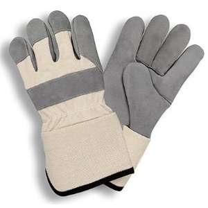 White Premium Double Split Leather Palm, Gauntlet Cuff Gloves (QTY/12 
