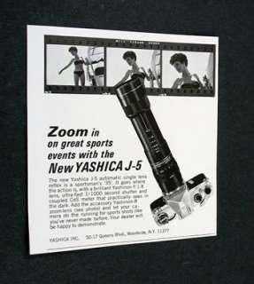 YASHICA J 5 J5 camera w/ Yashinon R zoom lens 1964 Ad  