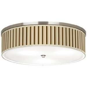  Fawn Stripes Nickel 20 1/4 Wide Ceiling Light