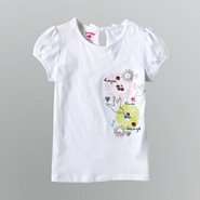 Toughskins Girls Accented Rabbit Print T Shirt 