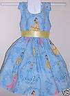   boutique handmade daisy kingdom disney blue princess dress returns