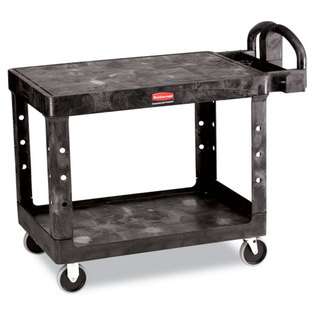 Rubbermaid 452500 Flat Shelf Utility Cart, 2 shelf, 500lbs, 26 X 44 X 