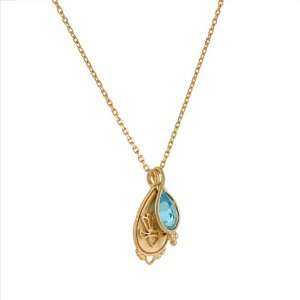  SATYA  Blue Topaz Lotus Necklace Jewelry