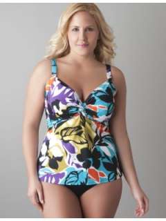 LANE BRYANT   Floral swim top by Miraclesuit™  
