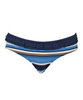 Navy (Blue) Spots and Stripes Bikini Briefs  238457841  New Look