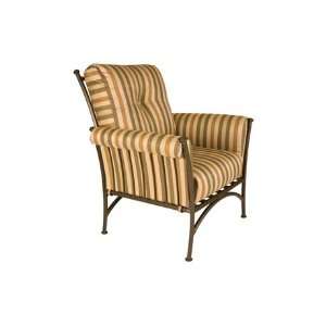  OW Lee Vista Wrought Iron Cushion Arm Patio Lounge Chair 
