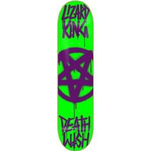 Deathwish Liz King Pentagram Skateboard Deck   8.25 Green 