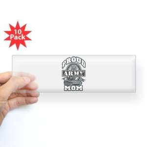    Bumper Sticker Clear (10 Pack) Proud Army Mom Tank 