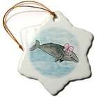 3dRose LLC Whale Tail Gang   Gina Grey Whale   Ornaments