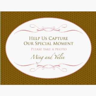   8938 Wedding Memories Camera Table Sign  pack of 6