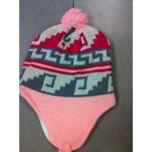  Pink Wool Monkey Cap/Hat 