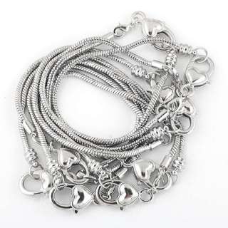 Lobster Clasp Snake Chain Bracelet Fit Charms 20pcs  