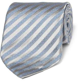  Accessories  Ties  Neck ties  Striped Woven Silk Tie