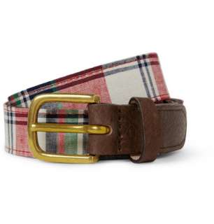  Accessories  Belts  Fabric belts  Leather and Plaid 