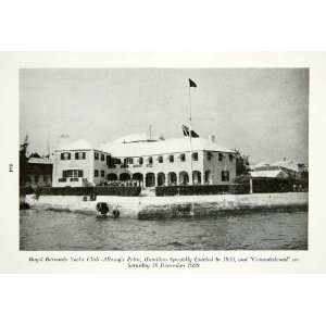  1947 Print Royal Bermuda Yacht Club Building Albuoys Point 