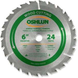 Oshlun SBW 060024 6 Inch 24 Tooth ATB General Purpose and Trimming Saw 