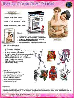 Über 300 Tod + Teufel Tattoos + Geschenk + Tattoo Guide + schneller 
