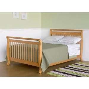   Emily 4 in 1 Convertible Baby Crib in Oak w/ Toddler Rail Baby