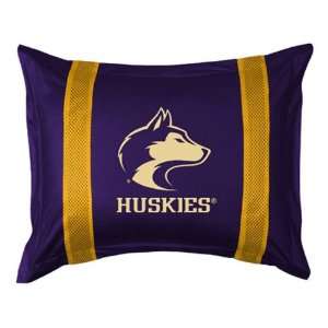  Washington Huskies Sideline Pillow Sham   Standard Sports 