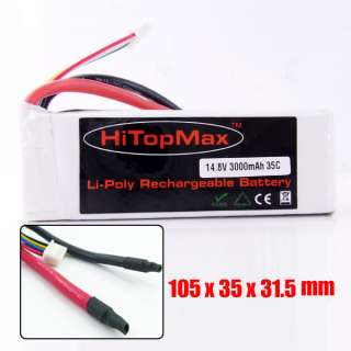HiTopMax 14.8V 3000mAh 4S 35C RC LiPo Battery #527  