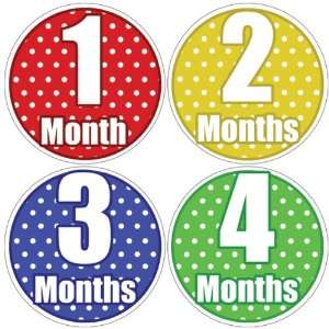  Polka Dots Baby Month Stickers for Bodysuit #22 Baby