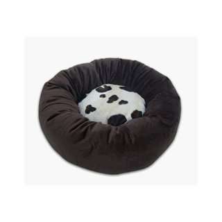   Chocolate Brown With Brown Pony Pillow Donut Bed