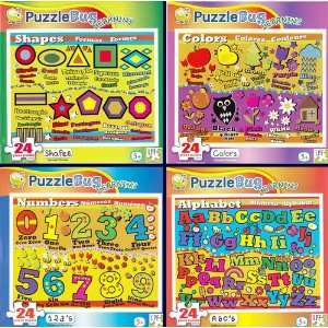   each of 24 Piece Jigsaw Puzzle   Numbers, Alphabet, Colors & Shapes