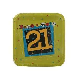  12 Packs of 8 Make A Wish 21st Birthday Plates 9