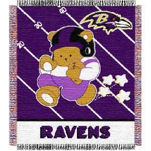  Woven Jacquard Baby Throw   Ravens