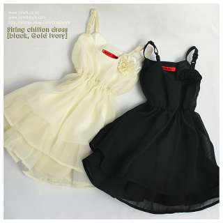 String chiffon dress (2color) SD13, MSD BJD outfit  