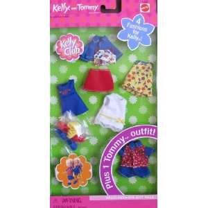 Barbie KELLY & TOMMY FASHIONS Gift Pack w 4 Kelly Fashions & 1 TOMMY 