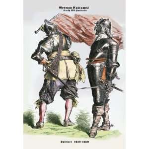  German Costumes Soldiers 12x18 Giclee on canvas