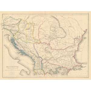  Long 1856 Antique Map of Macedonia