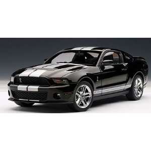  FORD SHELBY GT500 2010   BLACK WITH SILVER STRIPES in 118 