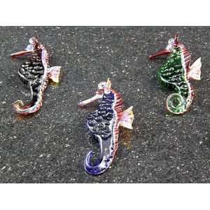    Paul Labrie   Hanging Seahorse Art Glass Sculpture