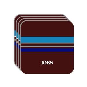   JOBS Set of 4 Mini Mousepad Coasters (blue design) 