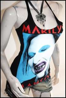 Marilyn Manson Metal Rock DIY Sexy Halter Top Shirt  