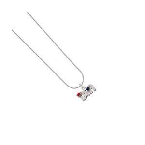   , White, and Blue Stars Snake Chain Charm Necklace [Jewelry] Jewelry