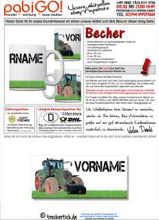 Namensbecher Traktor Tasse  Fendt 927 Vario & Vorname  