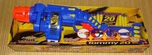 NEW Buzz Bee Air Blaster Motorized Tommy 20 Toy Gun Foam Darts Blue 
