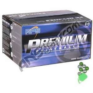  PMI Premium Paintballs Case 2000 Rounds   Green/Silver 