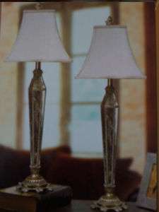 VENETIAN MIRROR TABLE LAMPS ( A pair of 2 Antiqued )  